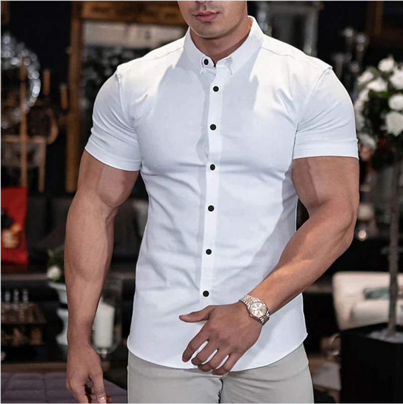 Sydney – Schlanke Herren Strickjacke mit Kurzarm