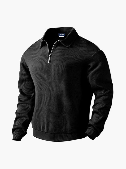 Herren Halbzip-Pullover mit dezentem Muster – Modern & Vielseitig für Alltag und Büro