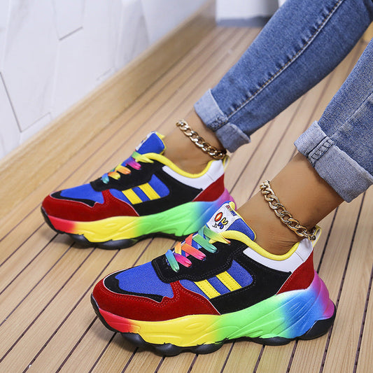 Janet – Damenplattform-Sportschuhe mit dicker Sohle