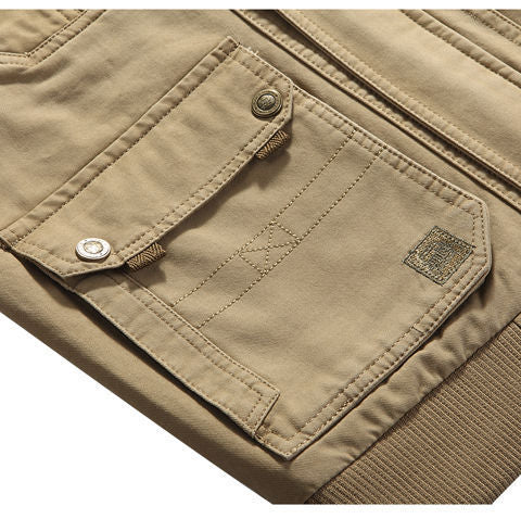 Herren Outdoor-Weste mit Stehkragen und Funktionstaschen