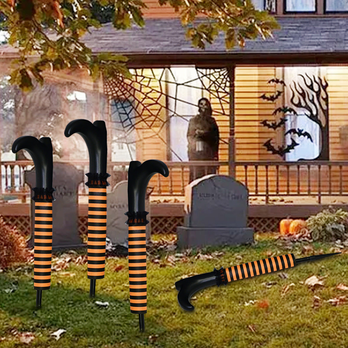 Halloween Dekoration Hexenbeine für Garten – Gruselige Deko für Halloweenpartys & Vorgarten