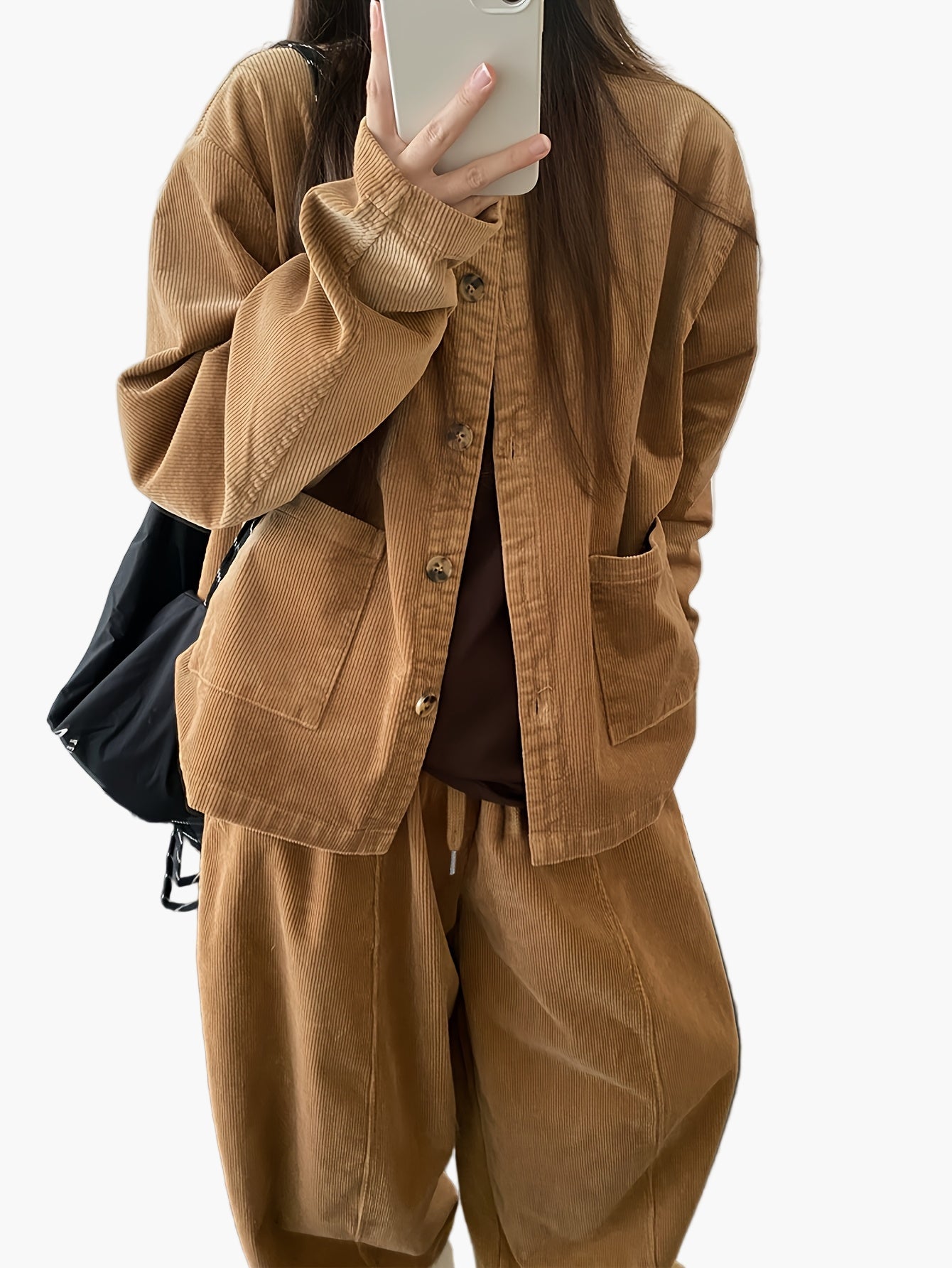 Damen Eleganter Freizeit-Anzug mit weiter Passform – Modernes Set für Herbst und Winter