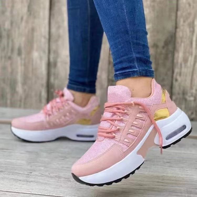 Alice – Damen Plateau-Sneaker mit Rundzehen und Schnürung