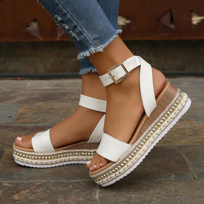 Emma – Plateau-Sandalen mit Seilsohle für Damen in Übergröße