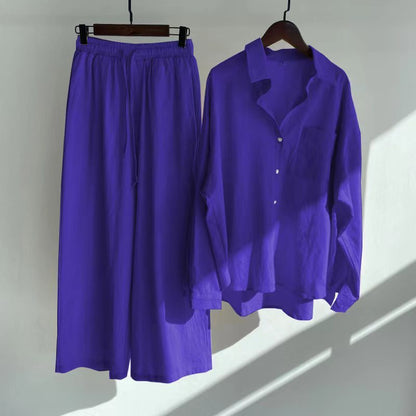 Kim – Zweiteiliges Retro-Outfit mit Hoher Taille und Weiten Hosen