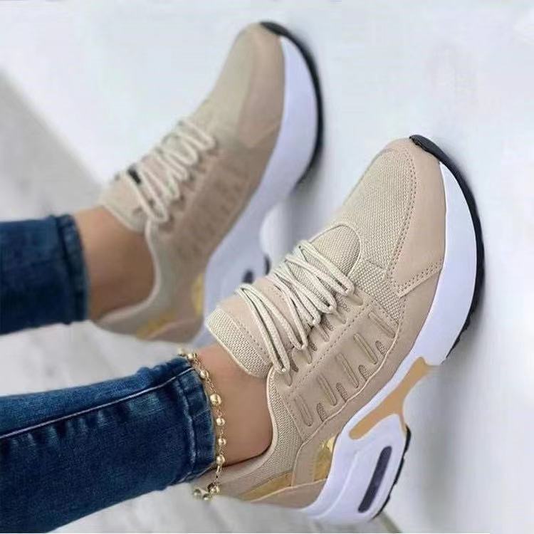 Alice – Damen Plateau-Sneaker mit Rundzehen und Schnürung