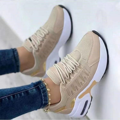 Alice – Damen Plateau-Sneaker mit Rundzehen und Schnürung