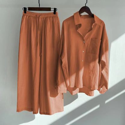 Kim – Zweiteiliges Retro-Outfit mit Hoher Taille und Weiten Hosen
