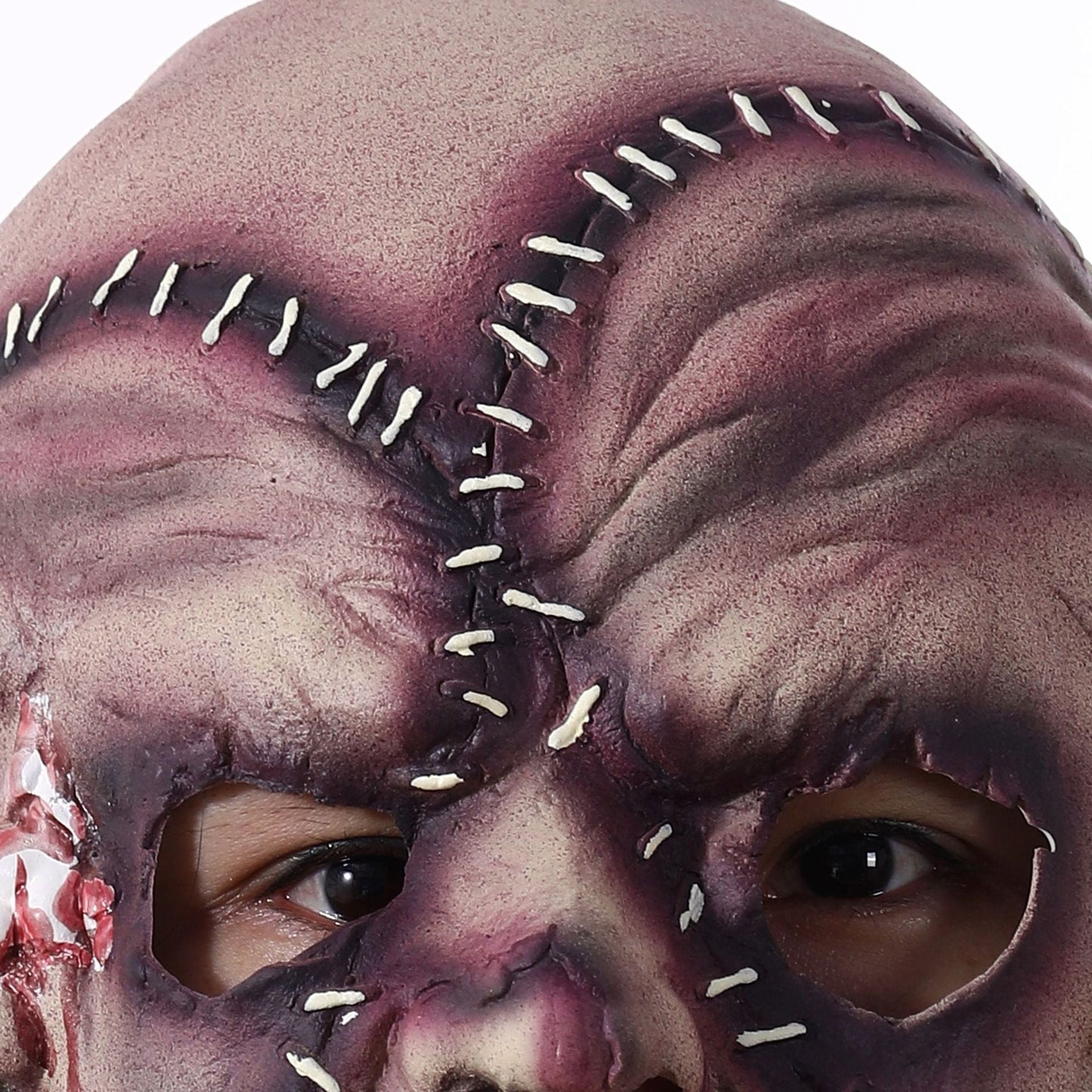 Halloween Drei-Seiten-Frankenstein Gesichtsmaske für Erwachsene – Gruselige Kostümmaske für Horror-Partys