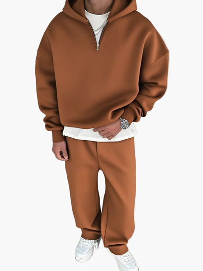 Herren Oversize Freizeit-Set mit Kapuzenpullover und Jogginghose – Stilvolles Lounge- & Streetwear-Outfit