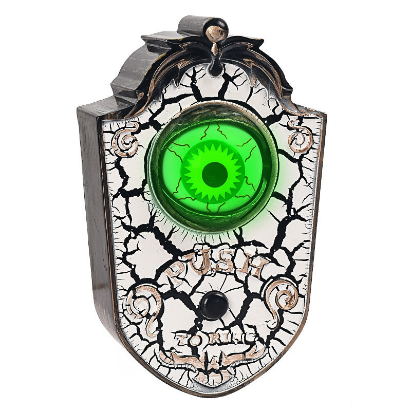 Halloween Türglocke mit grünem Auge – Spukige Deko für Halloween-Partys & Trick-or-Treat