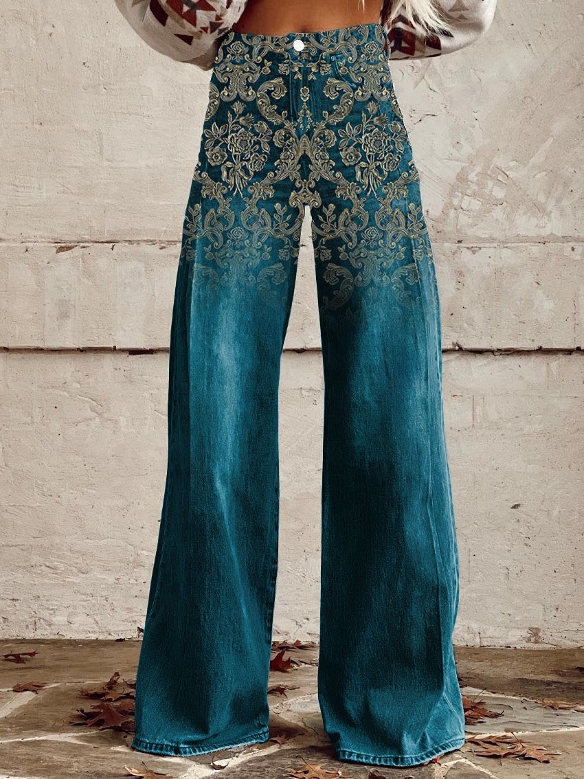 Lucy – Weit geschnittene Damenhose mit 3D-Digitaldruck