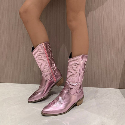 Christina – Modische Westernstiefel mit Chunky Heel