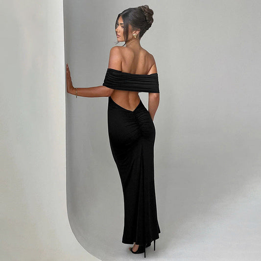 Melissa – Elegantes Rückenfreies Off-Shoulder-Kleid