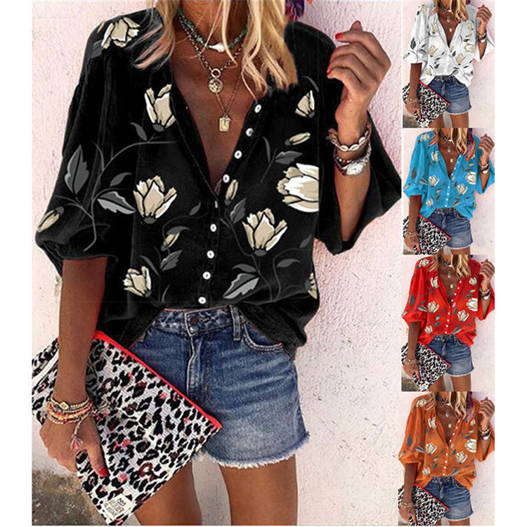 Phoebe – Bluse mit Blumenmuster