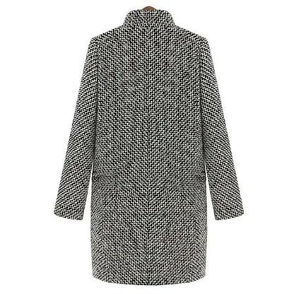 Damen Wollmantel im eleganten Business-Stil – Herbst/Winter Übergangsmantel für Büro & Alltag