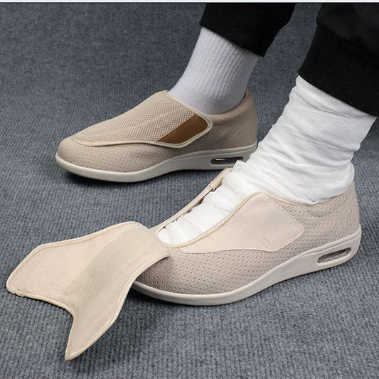 Herren Orthopädische Komfortschuhe für Diabetiker – Weite Passform, Einfacher Einstieg, Alltag & Freizeit