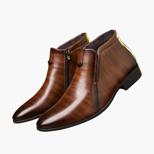 Herren Retro Leder Stiefeletten – Elegante High-Top Boots für Alltag & Freizeit
