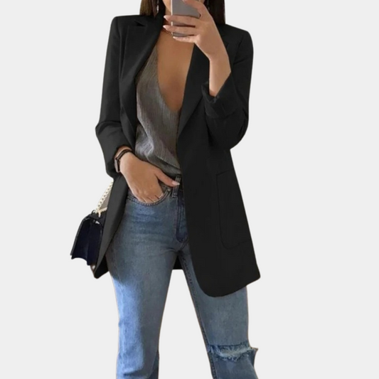 Damen Blazer Lang Elegant – Business & Casual Stil Blazer für Büro und Freizeit