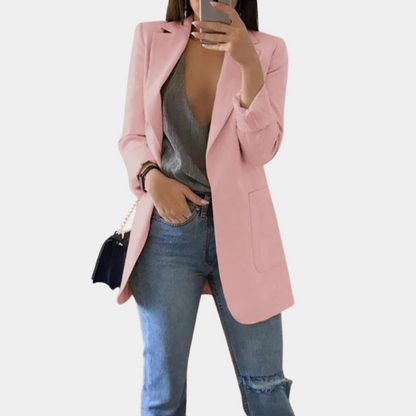 Damen Blazer Lang Elegant – Business & Casual Stil Blazer für Büro und Freizeit