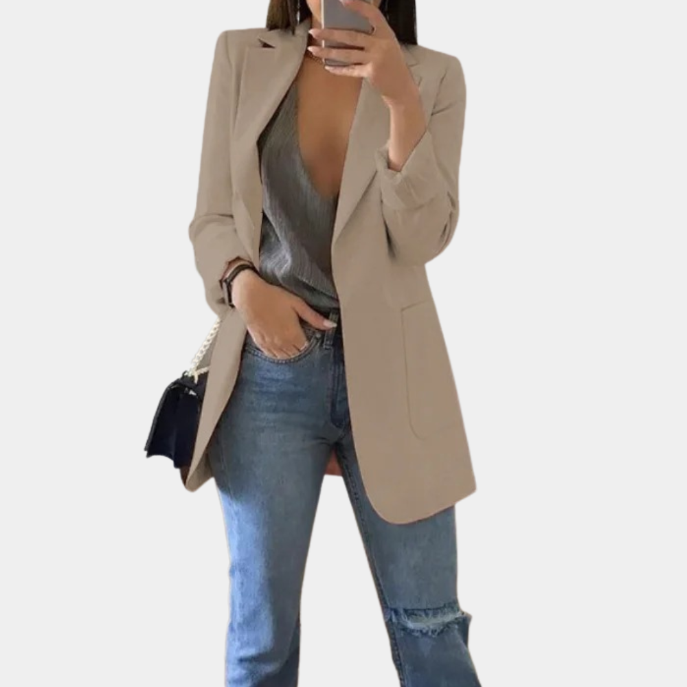 Damen Blazer Lang Elegant – Business & Casual Stil Blazer für Büro und Freizeit