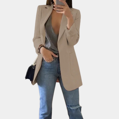 Damen Blazer Lang Elegant – Business & Casual Stil Blazer für Büro und Freizeit