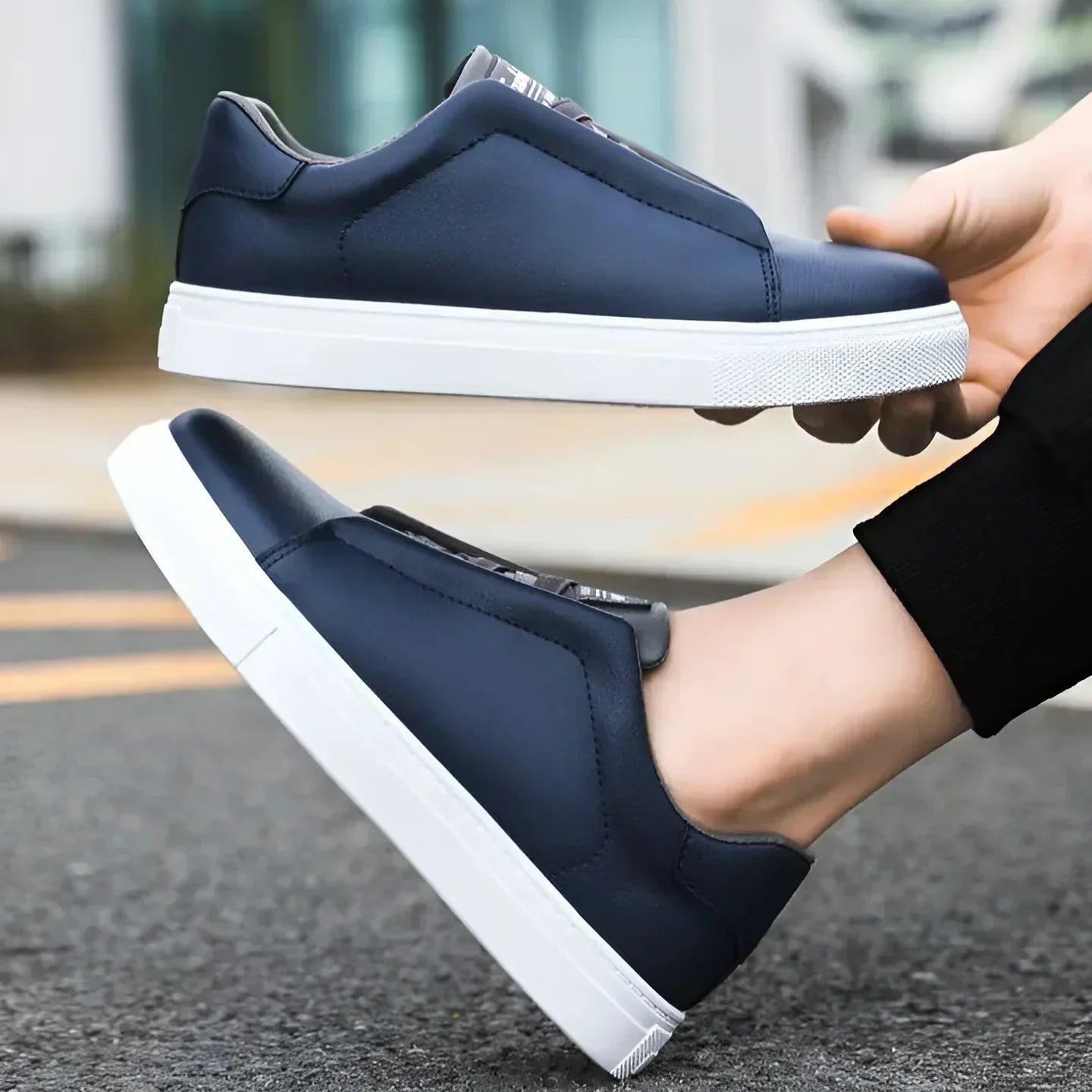 Herren Sneaker Klassisch Stilvoll Bequem für Alltag und Büro