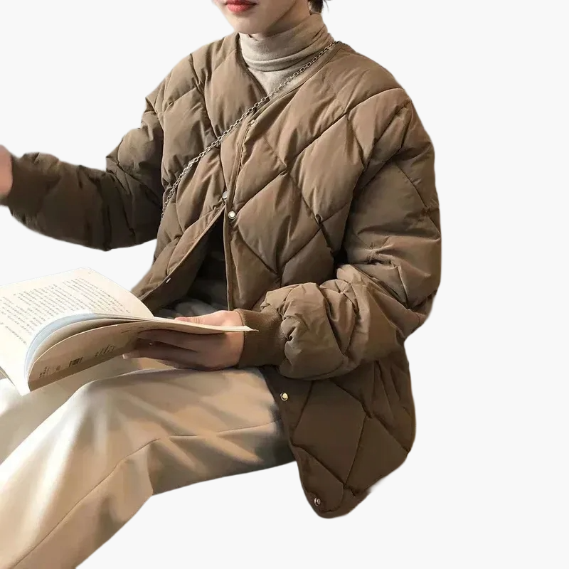 Damen Steppjacke im Oversize-Look – Modische Übergangsjacke für Alltag & Freizeit