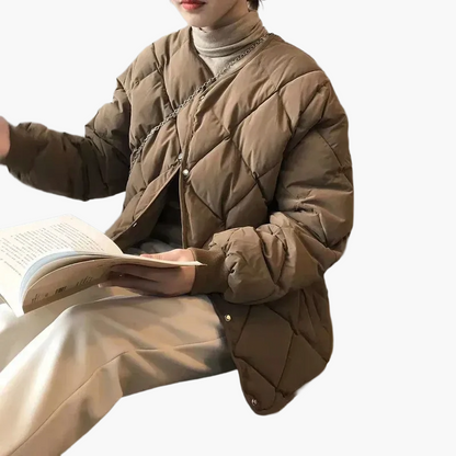 Damen Steppjacke im Oversize-Look – Modische Übergangsjacke für Alltag & Freizeit