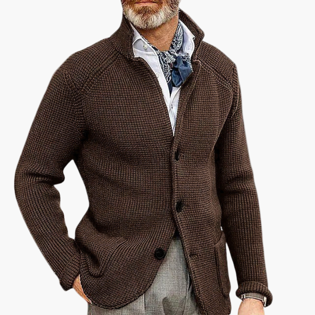 Herren Strick-Cardigan im klassischen Stil für Business & Freizeit – Eleganter Herren-Strickjacke Modern