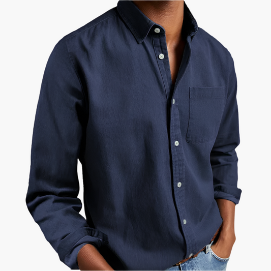 Herren Freizeithemd mit Button-Down-Kragen – Zeitloses, Elegantes Casual-Hemd für Alltag und Büro