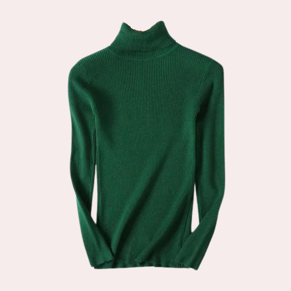 Damen Rollkragenpullover Strick Elegant – Modischer Basic Pullover für Alltag und Büro