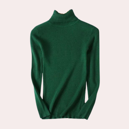 Damen Rollkragenpullover Strick Elegant – Modischer Basic Pullover für Alltag und Büro