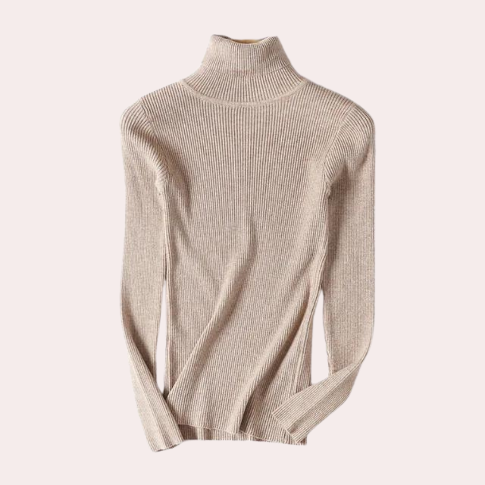 Damen Rollkragenpullover Strick Elegant – Modischer Basic Pullover für Alltag und Büro