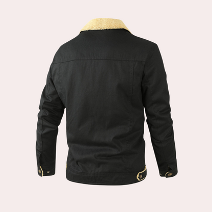 Herren Vintage Bomberjacke mit Teddyfutter – Stilvolle Winterjacke für Freizeit & Alltag