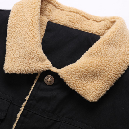 Herren Vintage Bomberjacke mit Teddyfutter – Stilvolle Winterjacke für Freizeit & Alltag