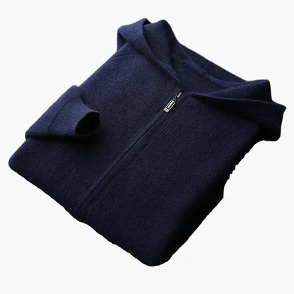 Herren Strick Hoodie Cardigan – Komfortabler Freizeit Reißverschluss Pullover