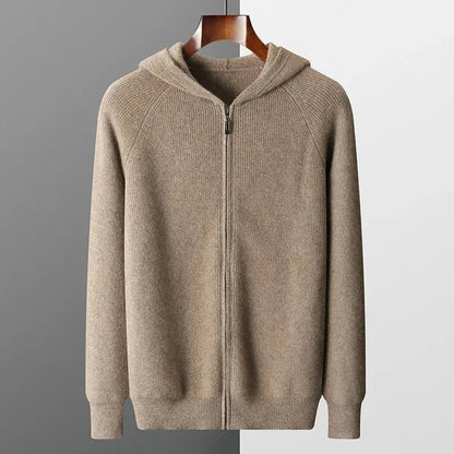 Herren Strick Hoodie Cardigan – Komfortabler Freizeit Reißverschluss Pullover