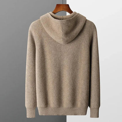 Herren Strick Hoodie Cardigan – Komfortabler Freizeit Reißverschluss Pullover