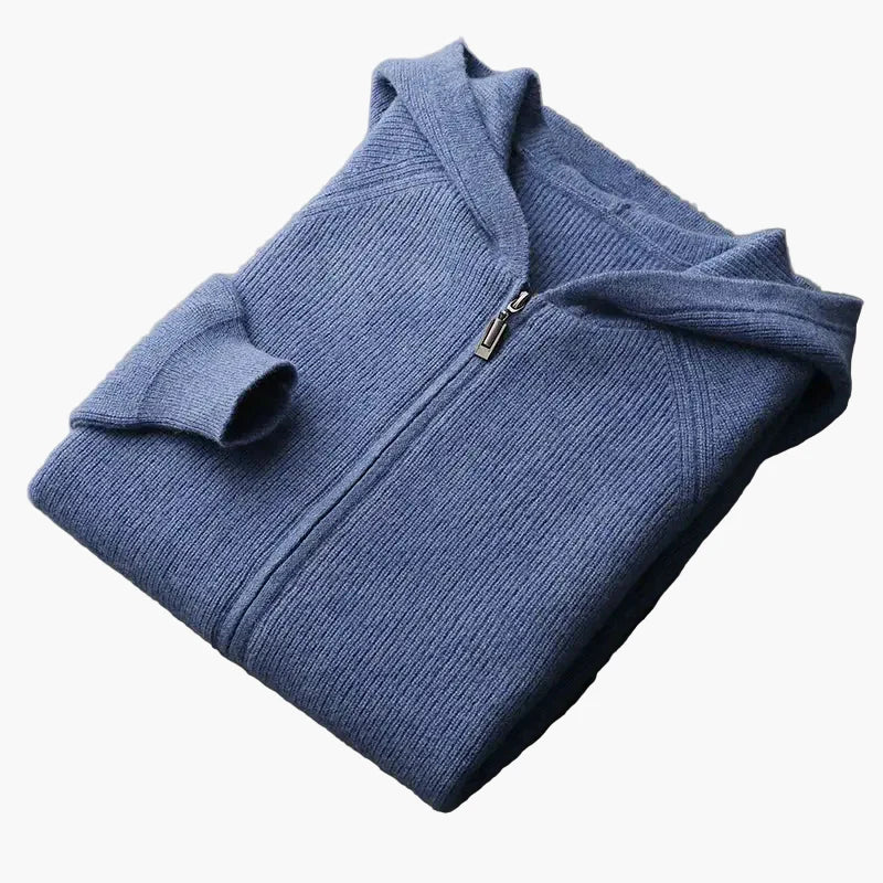 Herren Strick Hoodie Cardigan – Komfortabler Freizeit Reißverschluss Pullover