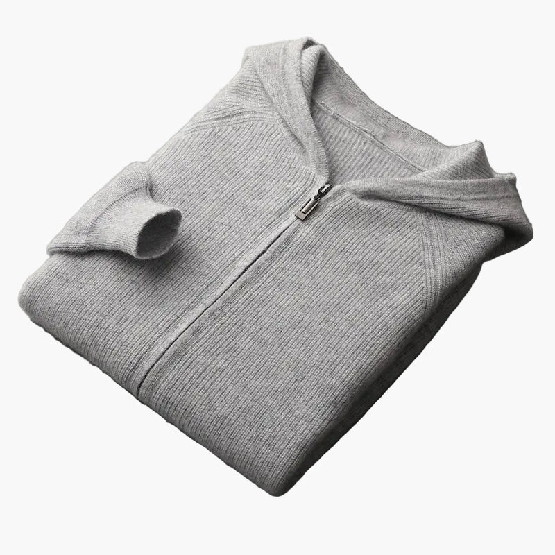 Herren Strick Hoodie Cardigan – Komfortabler Freizeit Reißverschluss Pullover
