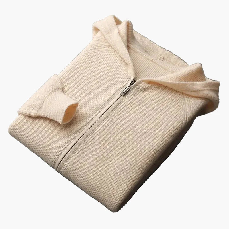 Herren Strick Hoodie Cardigan – Komfortabler Freizeit Reißverschluss Pullover