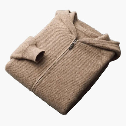 Herren Strick Hoodie Cardigan – Komfortabler Freizeit Reißverschluss Pullover