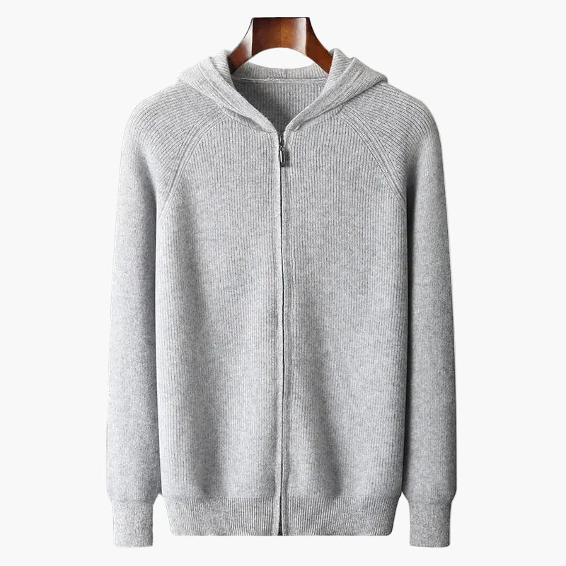 Herren Strick Hoodie Cardigan – Komfortabler Freizeit Reißverschluss Pullover