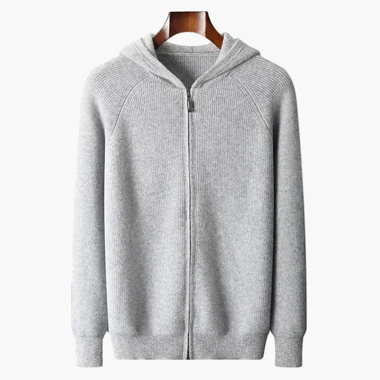 Herren Strick Hoodie Cardigan – Komfortabler Freizeit Reißverschluss Pullover