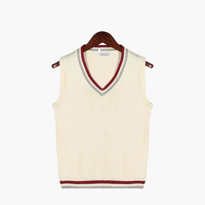 Herren Strick-Slipover im Preppy-Style – Ärmelloser Old Money Pullover für elegante Outfits