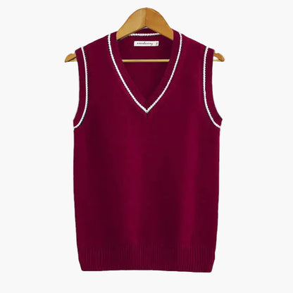 Herren Strick-Slipover im Preppy-Style – Ärmelloser Old Money Pullover für elegante Outfits