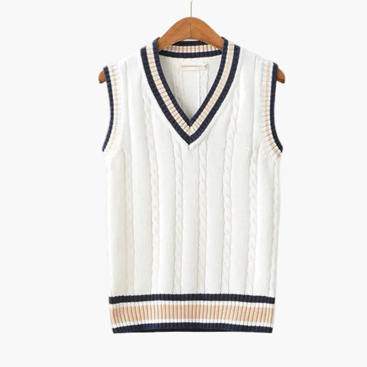 Herren Strick-Slipover im Preppy-Style – Ärmelloser Old Money Pullover für elegante Outfits