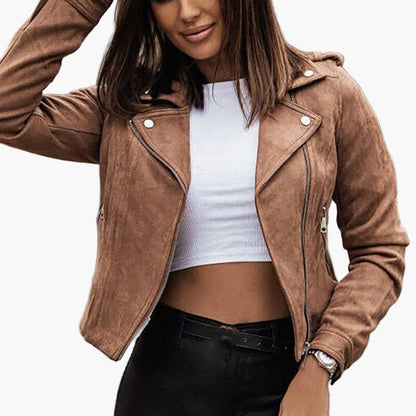 Damen Bikerjacke – Modische Kurzjacke für Alltag und Freizeit