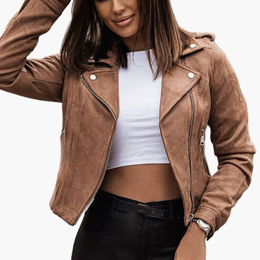 Damen Bikerjacke – Modische Kurzjacke für Alltag und Freizeit